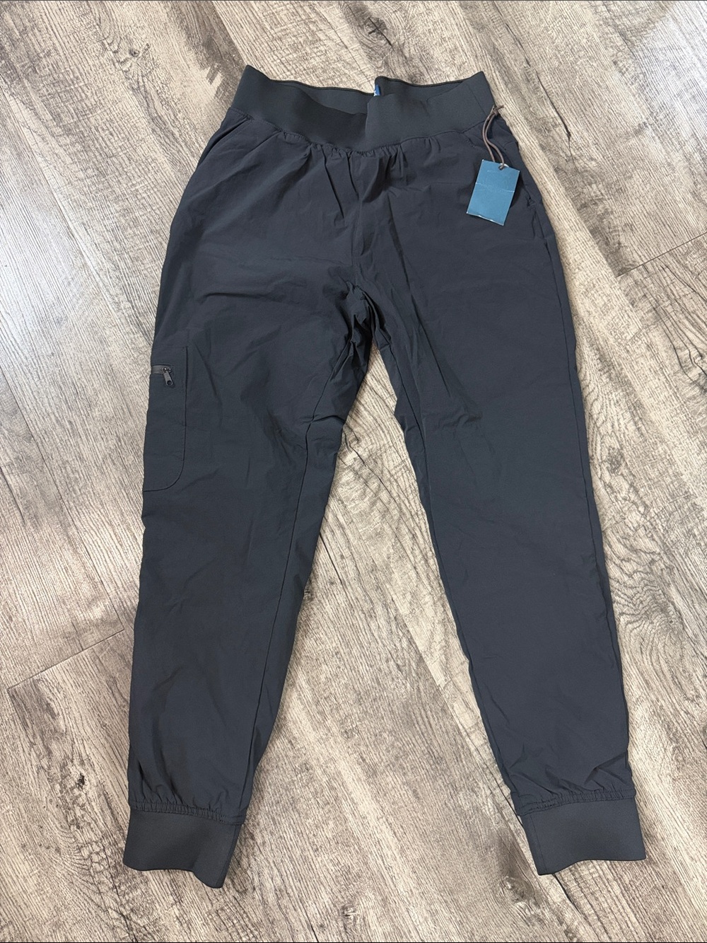 Cambridge Dry Goods Womens Fleece Lined Jogger, 5 Pockets, Black, Size M